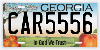 GA license plate CAR5556