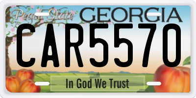 GA license plate CAR5570