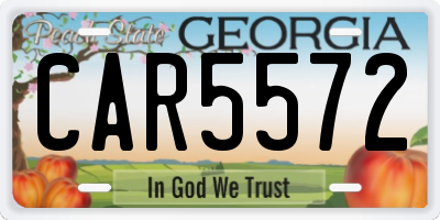 GA license plate CAR5572