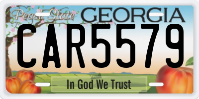 GA license plate CAR5579