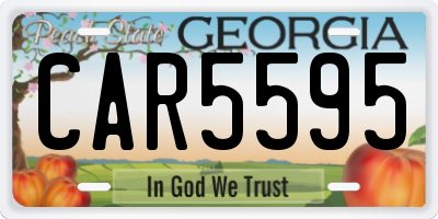 GA license plate CAR5595