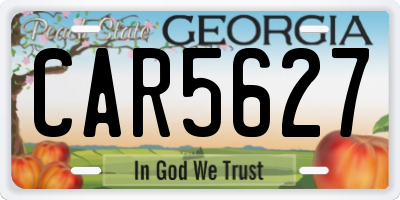 GA license plate CAR5627