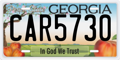 GA license plate CAR5730