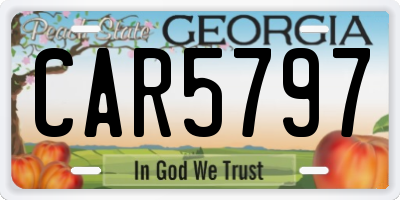 GA license plate CAR5797