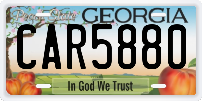 GA license plate CAR5880