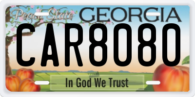 GA license plate CAR8080