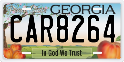 GA license plate CAR8264