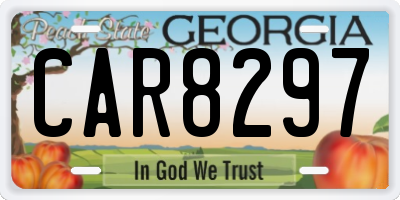 GA license plate CAR8297