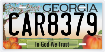 GA license plate CAR8379