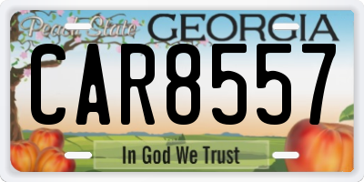 GA license plate CAR8557