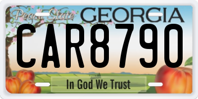 GA license plate CAR8790