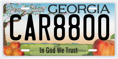 GA license plate CAR8800