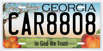 GA license plate CAR8808