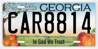 GA license plate CAR8814