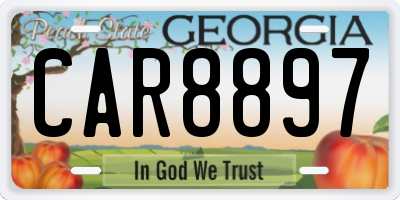 GA license plate CAR8897