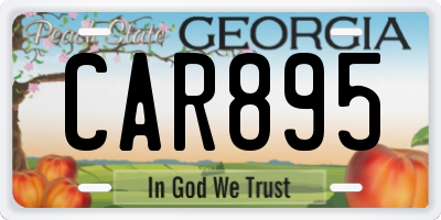 GA license plate CAR895