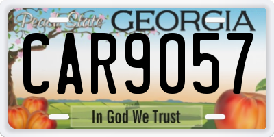 GA license plate CAR9057