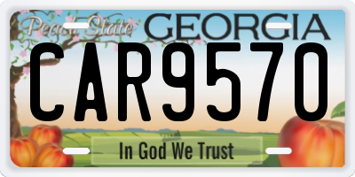 GA license plate CAR9570