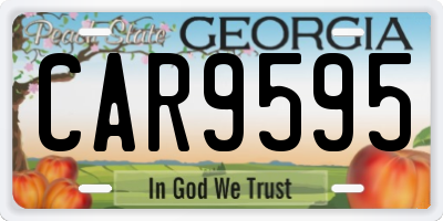 GA license plate CAR9595