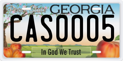 GA license plate CAS0005