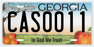 GA license plate CAS0011