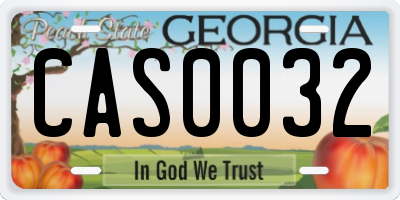 GA license plate CAS0032