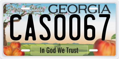 GA license plate CAS0067