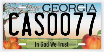 GA license plate CAS0077