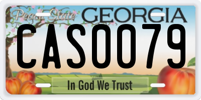 GA license plate CAS0079