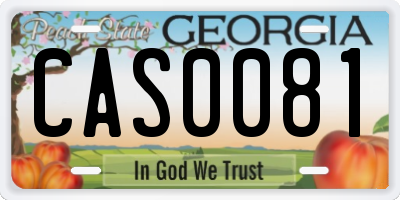 GA license plate CAS0081