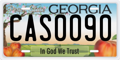 GA license plate CAS0090