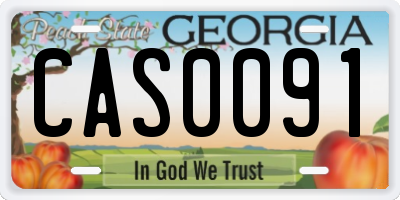 GA license plate CAS0091