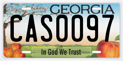 GA license plate CAS0097