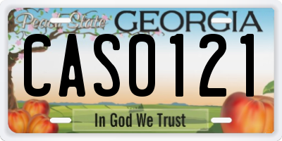 GA license plate CAS0121