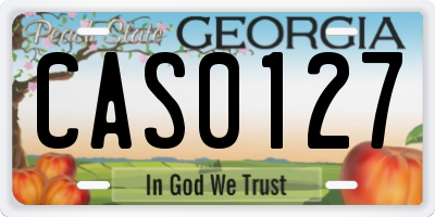 GA license plate CAS0127