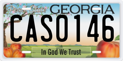 GA license plate CAS0146