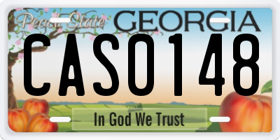 GA license plate CAS0148