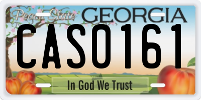 GA license plate CAS0161