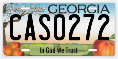 GA license plate CAS0272