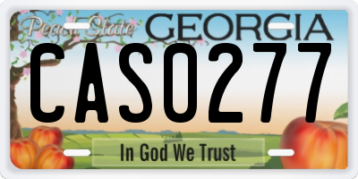 GA license plate CAS0277