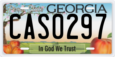 GA license plate CAS0297