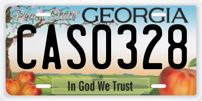 GA license plate CAS0328