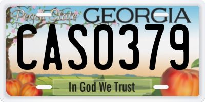 GA license plate CAS0379