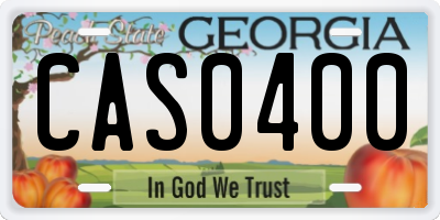 GA license plate CAS0400