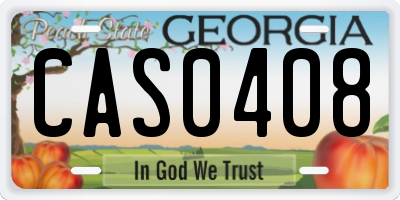 GA license plate CAS0408