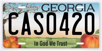 GA license plate CAS0420