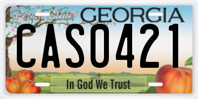 GA license plate CAS0421