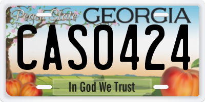 GA license plate CAS0424