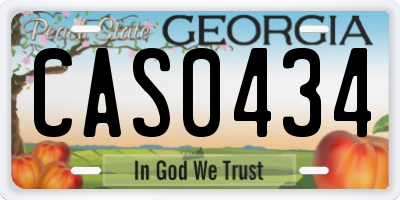 GA license plate CAS0434