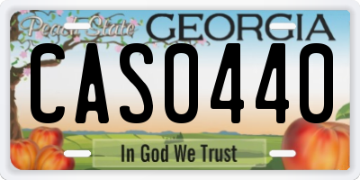 GA license plate CAS0440